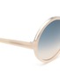 Detail View - Click To Enlarge - 10677 - Oversized metal brow round gradient sunglasses