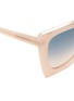 Detail View - Click To Enlarge - 10677 - Oversized metal brow cat eye gradient sunglasses