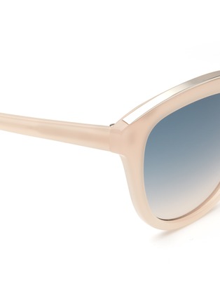 Detail View - Click To Enlarge - 10677 - Metal brow acetate square gradient sunglasses