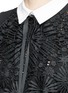 Detail View - Click To Enlarge - SELF-PORTRAIT - 'Hinkley' lace cape ruffled crepe dress