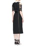 Back View - Click To Enlarge - SELF-PORTRAIT - 'Hinkley' lace cape ruffled crepe dress