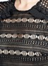 Detail View - Click To Enlarge - SELF-PORTRAIT - Frill shoulder hourglass lace blouse