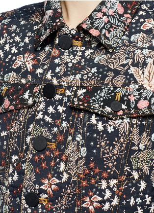 Detail View - Click To Enlarge - SELF-PORTRAIT - Floral jacquard utility jacket
