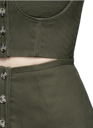 Detail View - Click To Enlarge - SELF-PORTRAIT - Waist slit corset top