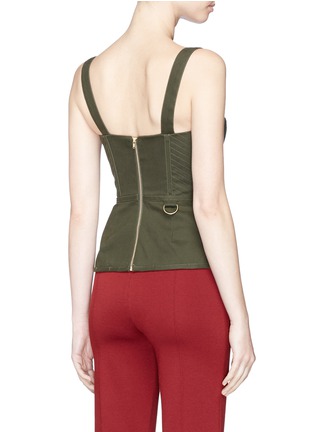 Back View - Click To Enlarge - SELF-PORTRAIT - Waist slit corset top
