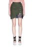 Main View - Click To Enlarge - SELF-PORTRAIT - Asymmetric button lace underlay twill utility skirt