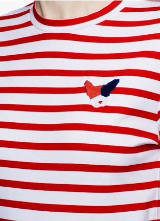 Detail View - Click To Enlarge - ÊTRE CÉCILE - 'Classic' French bulldog patch stripe T-shirt