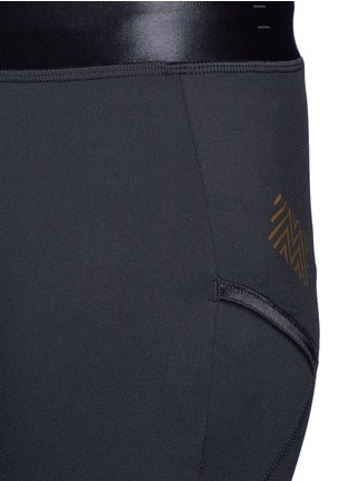 Detail View - Click To Enlarge - MONREAL - 'Biker' drawstring waist performance leggings