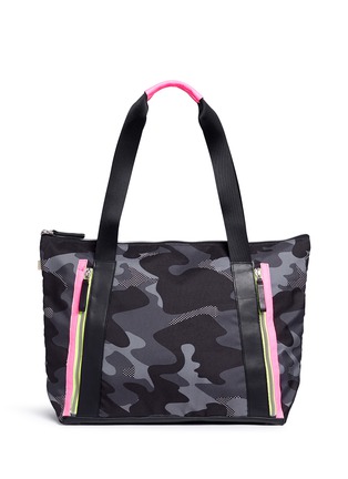 Main View - Click To Enlarge - MONREAL - 'Victory' camouflage and neon tote bag