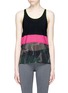 Main View - Click To Enlarge - MONREAL - Camouflage print mesh and jersey performance racerback tank top