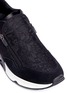 Detail View - Click To Enlarge - ASH - 'Look Lace' satin and suede zip sneakers