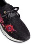 Detail View - Click To Enlarge - ASH - Mina' floral embroidered stud lace sneakers