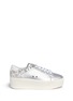 Main View - Click To Enlarge - ASH - Cyber' star stud metallic leather platform sneakers