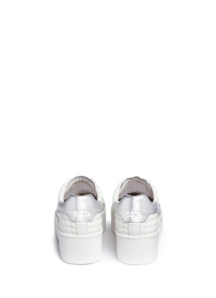 Back View - Click To Enlarge - ASH - 'Circus' prism perforated star leather platform sneakers