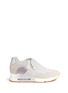 Main View - Click To Enlarge - ASH - 'Look Lace' satin and suede zip sneakers