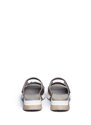 Back View - Click To Enlarge - ASH - 'Lou' embellished satin sneaker slide sandals