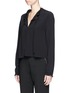Front View - Click To Enlarge - RAG & BONE - 'Verna' drawstring neck silk blouse