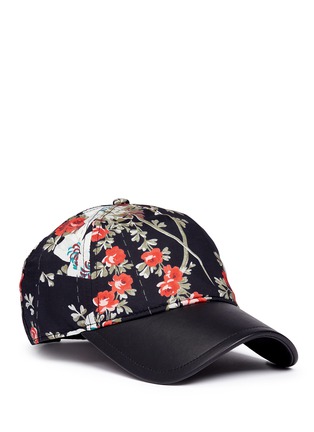 Main View - Click To Enlarge - RAG & BONE - 'Marilyn' floral print leather peak baseball cap