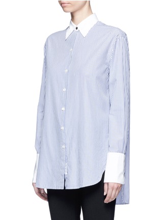Front View - Click To Enlarge - RAG & BONE - 'Essex' stripe cotton-silk shirt