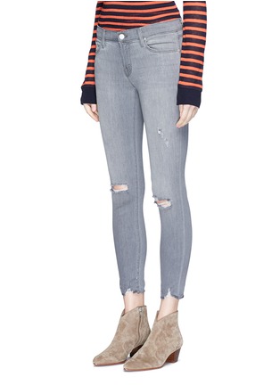 Front View - Click To Enlarge - J BRAND - Low rise distressed cropped skinny jeans