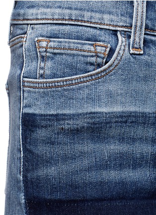 Detail View - Click To Enlarge - J BRAND - Mid rise washed plaid denim shorts
