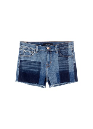 Main View - Click To Enlarge - J BRAND - Mid rise washed plaid denim shorts