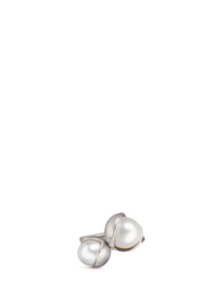Figure View - Click To Enlarge - BELINDA CHANG - 'Fruity' 18k white gold plated double pearl ring