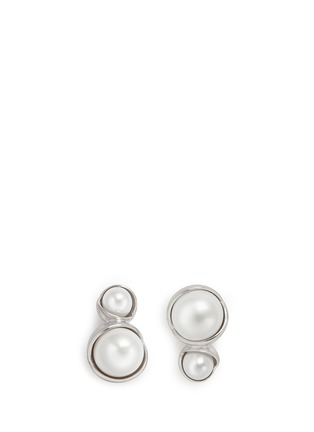 Main View - Click To Enlarge - BELINDA CHANG - 'Fruity' 18k white gold plated double pearl earrings