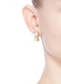 Figure View - Click To Enlarge - BELINDA CHANG - 'Fruity Trio' 18k yellow gold plated triple pearl earrings