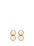Main View - Click To Enlarge - BELINDA CHANG - 'Fruity Twin' 18k yellow gold plated double pearl earrings