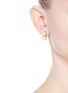Figure View - Click To Enlarge - BELINDA CHANG - 'Fruity Twin' 18k yellow gold plated double pearl earrings