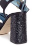 Detail View - Click To Enlarge - FRANCES VALENTINE - 'Dizzie' glitter heel satin velvet platform sandals