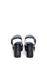 Back View - Click To Enlarge - FRANCES VALENTINE - 'Dizzie' glitter heel satin velvet platform sandals