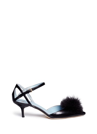 Main View - Click To Enlarge - FRANCES VALENTINE - 'Willow' pompom leather pumps