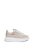 Main View - Click To Enlarge - ALEXANDER MCQUEEN - Chunky outsole coarse glitter metallic leather sneakers