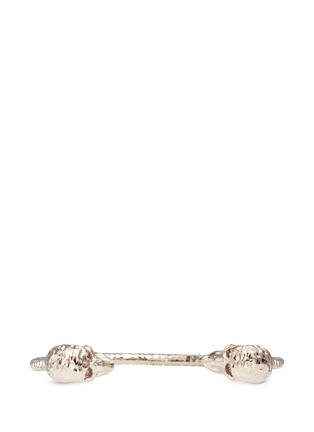 Figure View - Click To Enlarge - ALEXANDER MCQUEEN - Embellished twin skull cuff