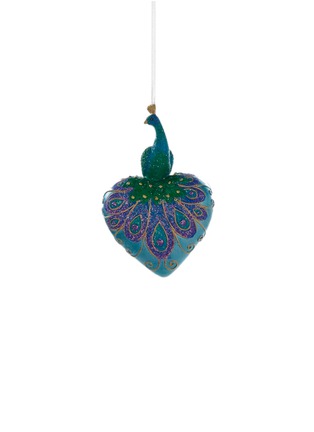 Main View - Click To Enlarge - KURT S ADLER - Peacock heart Christmas ornament