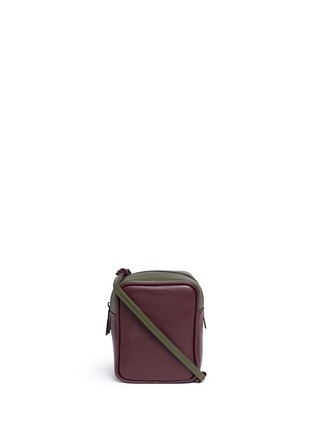 Main View - Click To Enlarge - A-ESQUE - 'Micro Container 02' colourblocked leather crossbody box bag