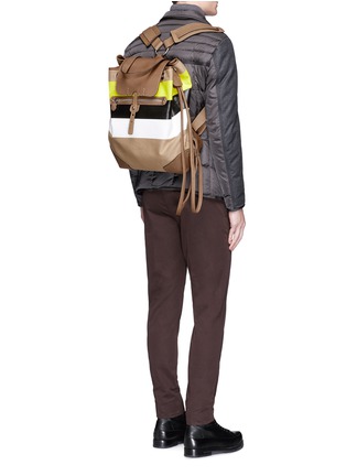 Figure View - Click To Enlarge - GHURKA - 'Claudio' stripe print backpack
