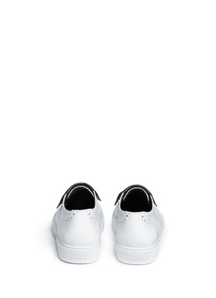 Back View - Click To Enlarge - CLERGERIE - 'Tolk' detachable kiltie leather brogue sneakers
