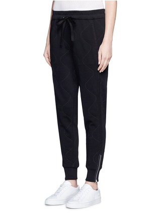 Front View - Click To Enlarge - 3.1 PHILLIP LIM - Quilted French terry jogging pants
