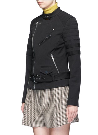Front View - Click To Enlarge - 3.1 PHILLIP LIM - Sculpted twill motorcycle jacket