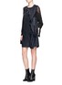 Figure View - Click To Enlarge - 3.1 PHILLIP LIM - Floral jacquard drape trim dress