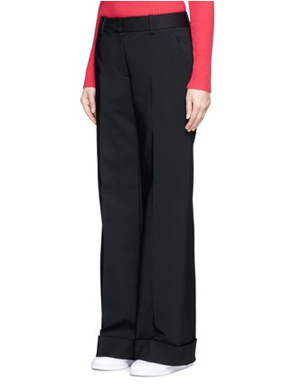 Front View - Click To Enlarge - 3.1 PHILLIP LIM - Folded cuff wide leg pants