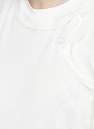 Detail View - Click To Enlarge - 3.1 PHILLIP LIM - Cascading silk trim tank top