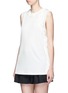 Front View - Click To Enlarge - 3.1 PHILLIP LIM - Cascading silk trim tank top