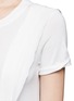 Detail View - Click To Enlarge - 3.1 PHILLIP LIM - Cascading silk ribbon trim cotton T-shirt