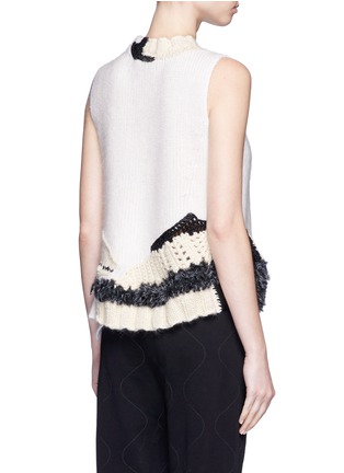 Back View - Click To Enlarge - 3.1 PHILLIP LIM - Crochet trim sleeveless sweater