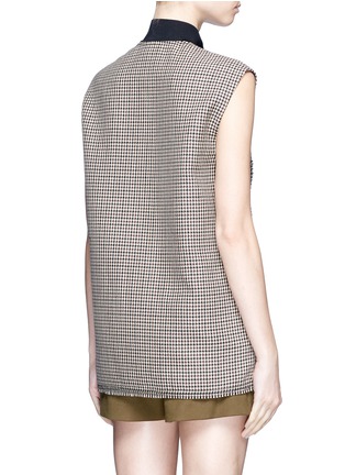 Back View - Click To Enlarge - 3.1 PHILLIP LIM - Houndstooth wool sleeveless boxy top