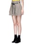 Front View - Click To Enlarge - 3.1 PHILLIP LIM - Origami pleated houndstooth wool shorts